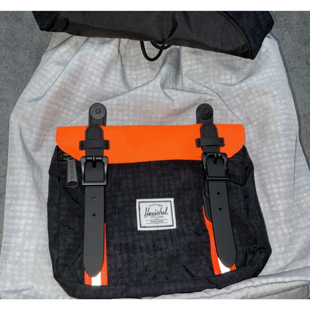 Herschel Supply Co. Little America Mid Backpack Black/Safety Orange